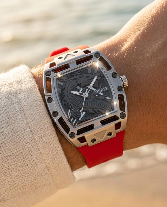 Gue.ss Trend Legend Dragon Red Silver