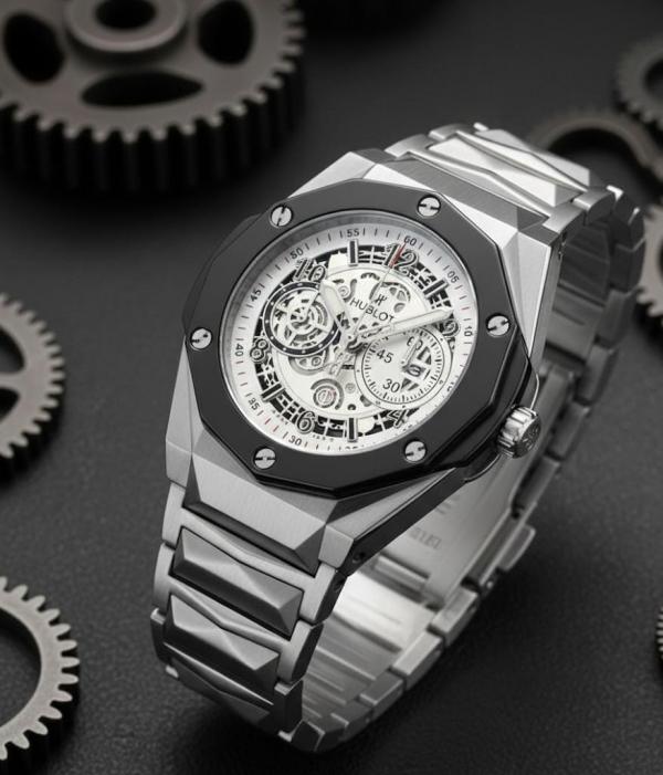 Hublo_t BigBang Tourbillion Silver-Black-White