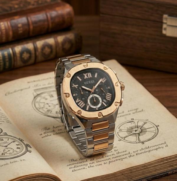 Gue.ss Square Chronograph 2Ton-Copper-Black