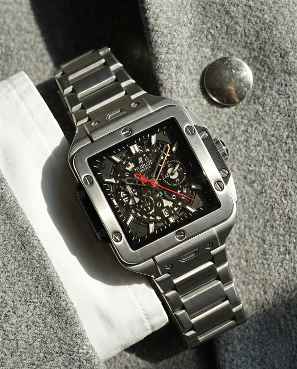 Hub.lot Square Bang Unico Titanium Silver Black