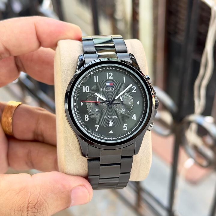 Tom my Hilfigee_r Dual Time Black Green