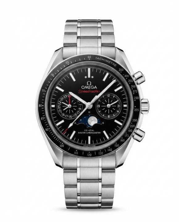 Omeg Speed Master CO_Axial Crono Meter Silver Black Dial