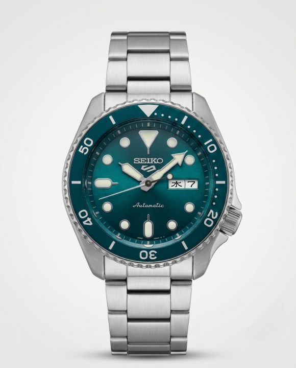 Sei.ko 5 Sports Automatic silver mat green