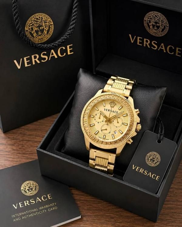 Ver.sace Greca Action Chronograph full gold