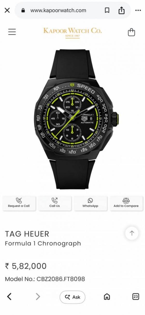 Tag_g Formula 1 Chronograph black green