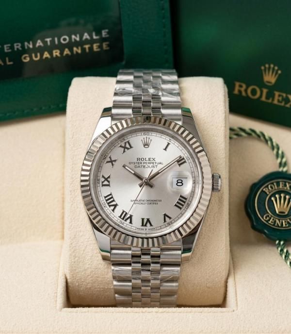 Rolee_x Oyster Perpetual Date Just Silver-Silver
