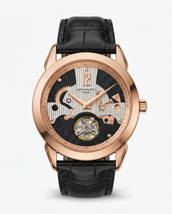 Pa.tek Phillipe Peacock Witness Tourbillon Copper Black Dial
