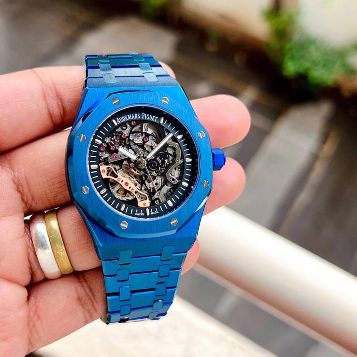 Aud..emars_piguet Royal Oak Skeleton Automatic Blue