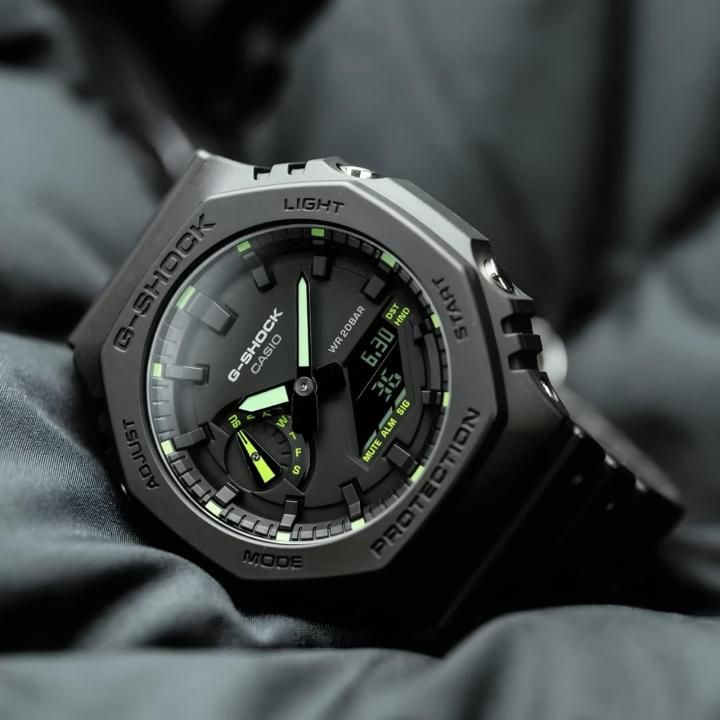Ca.sio g shock ga2100 black and green