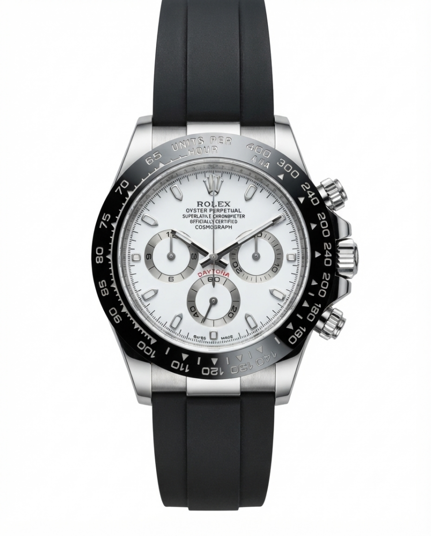 Rolee_x Daytona Oysterflex Perpetual Black White Dial