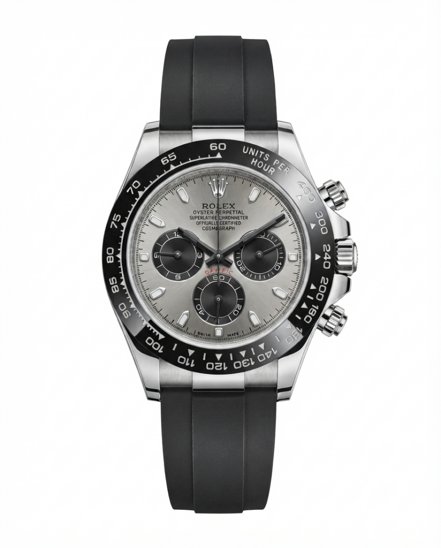 Rolee_x Daytona Oysterflex Perpetual Black Silver Dial