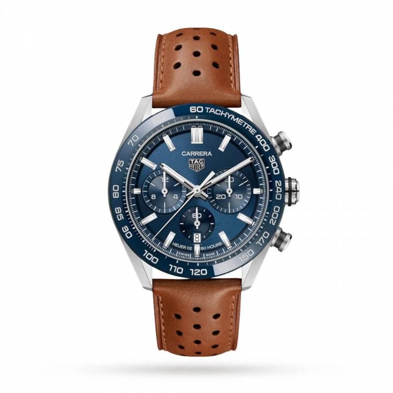 TAG Heuuer Carrera Chronograph brown and blue
