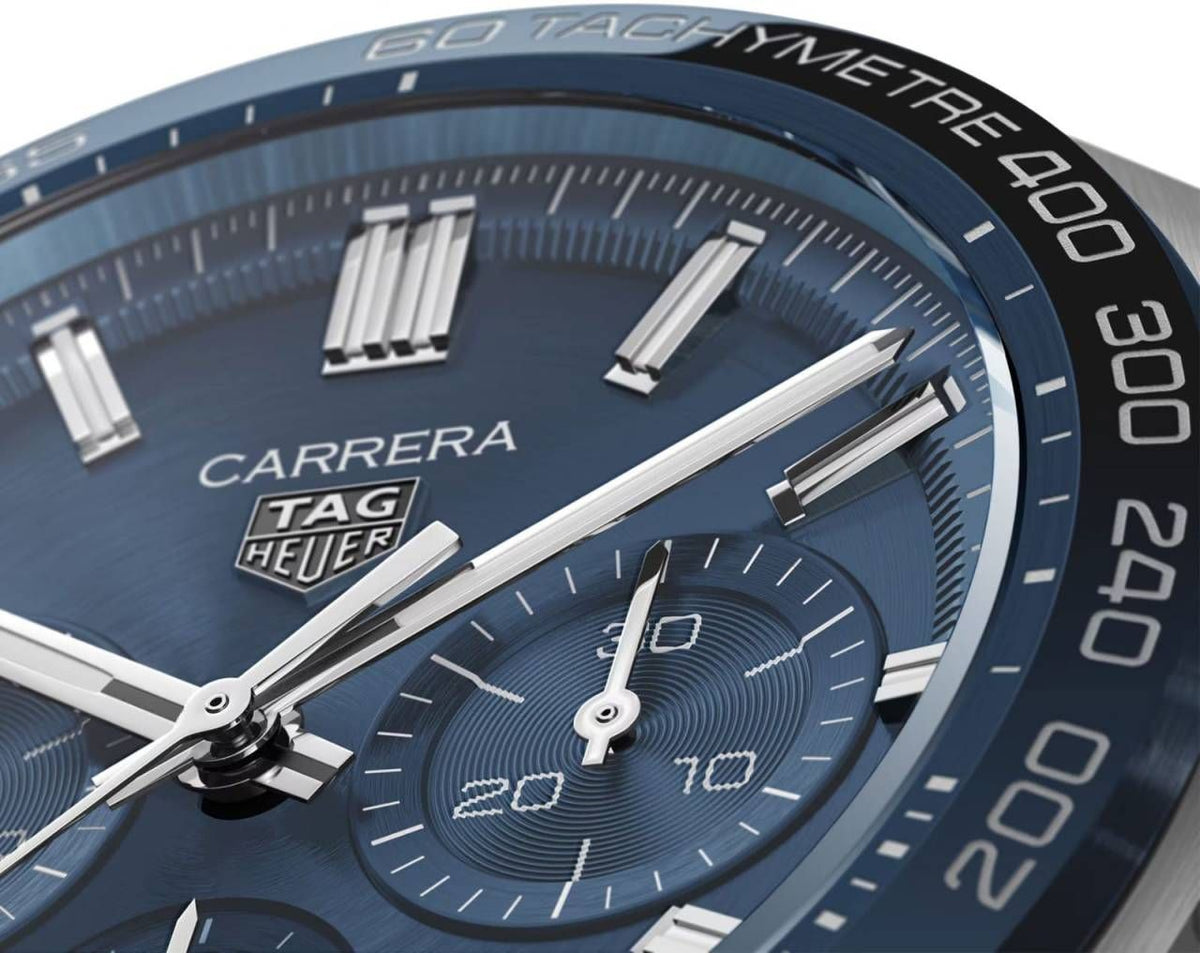 TAG Heuuer Carrera Chronograph brown and blue