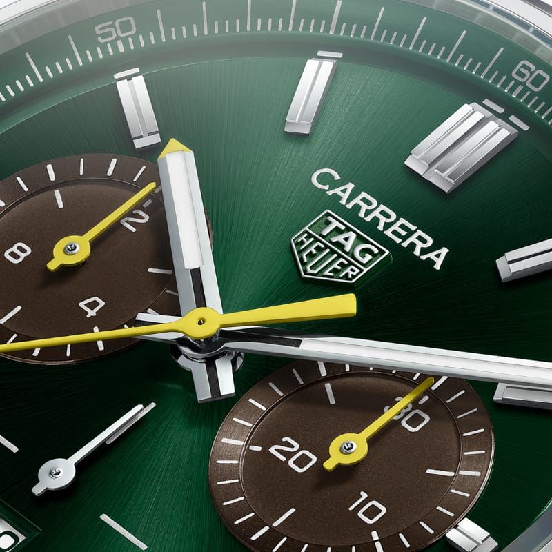 TAG Heuuer CarreraTag Huer Carrera Chronograph Limited Edition dark brown and green