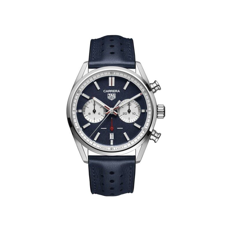 TAG Heuuer Carrera Chronograph 42mm France Limited Edition blue