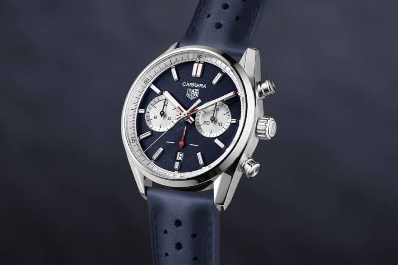 TAG Heuuer Carrera Chronograph 42mm France Limited Edition blue