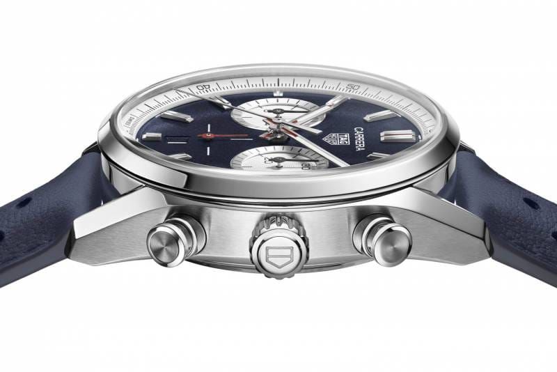 TAG Heuuer Carrera Chronograph 42mm France Limited Edition blue
