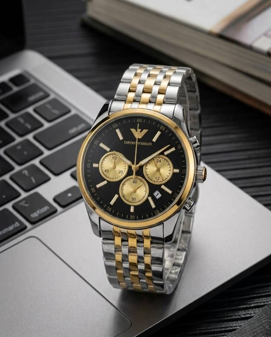 Em.porio Armaan_i AR11581 Chronograph 2Ton-Gold-Black