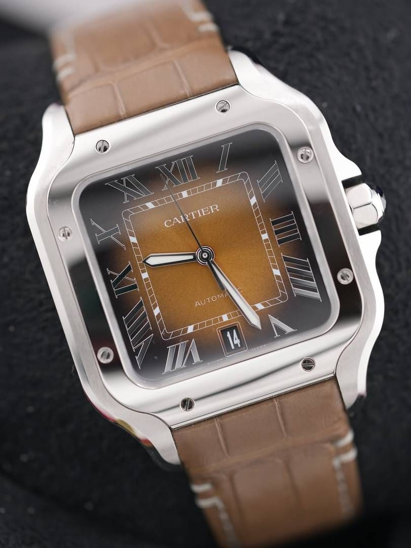 Cartiie_r Santos Automatic brown Roman ank