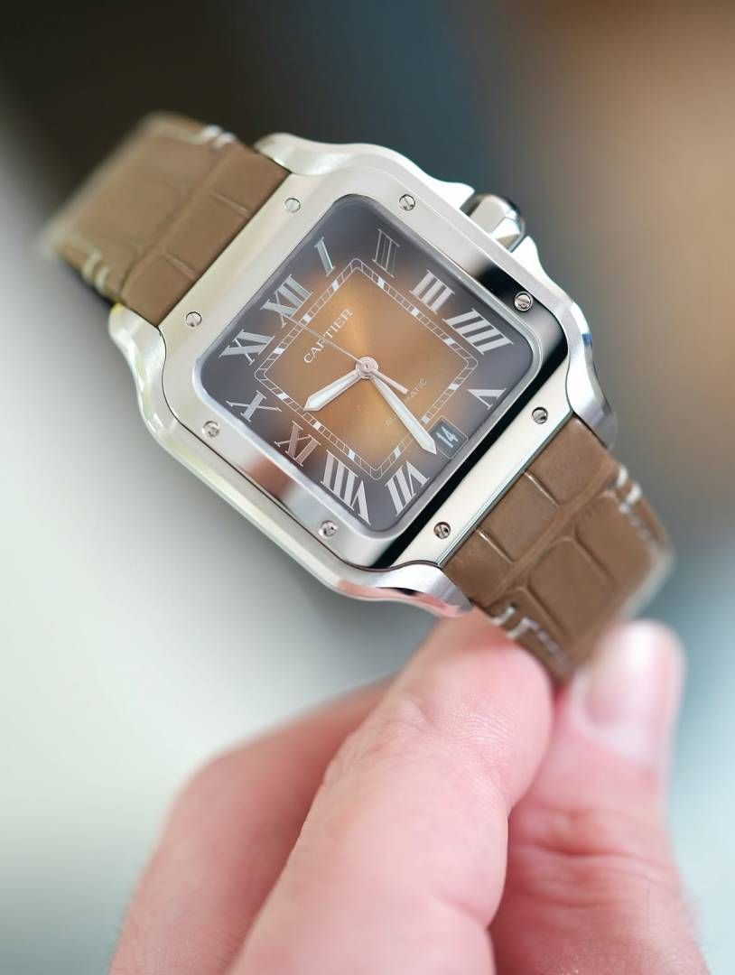 Cartiie_r Santos Automatic brown Roman ank