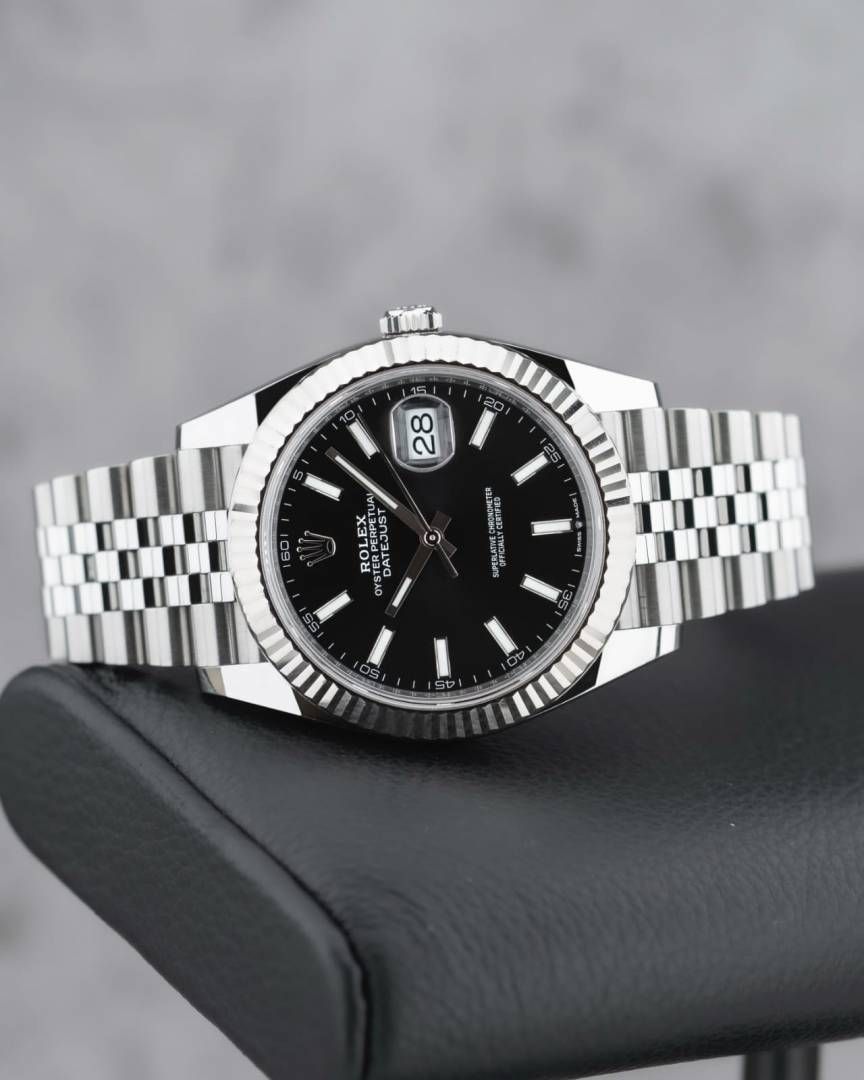 Rolee_x Oyst uuer Perpetual Date Just Silver-Black