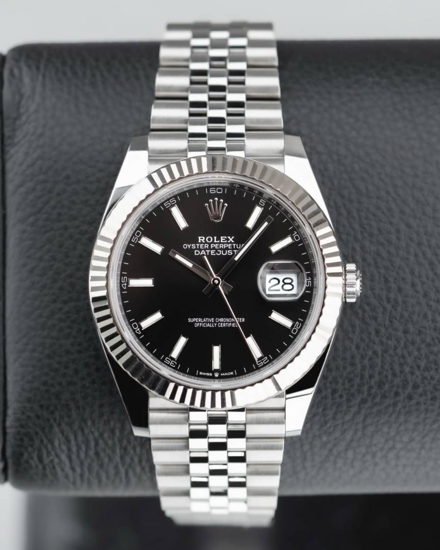 Rolee_x Oyst uuer Perpetual Date Just Silver-Black