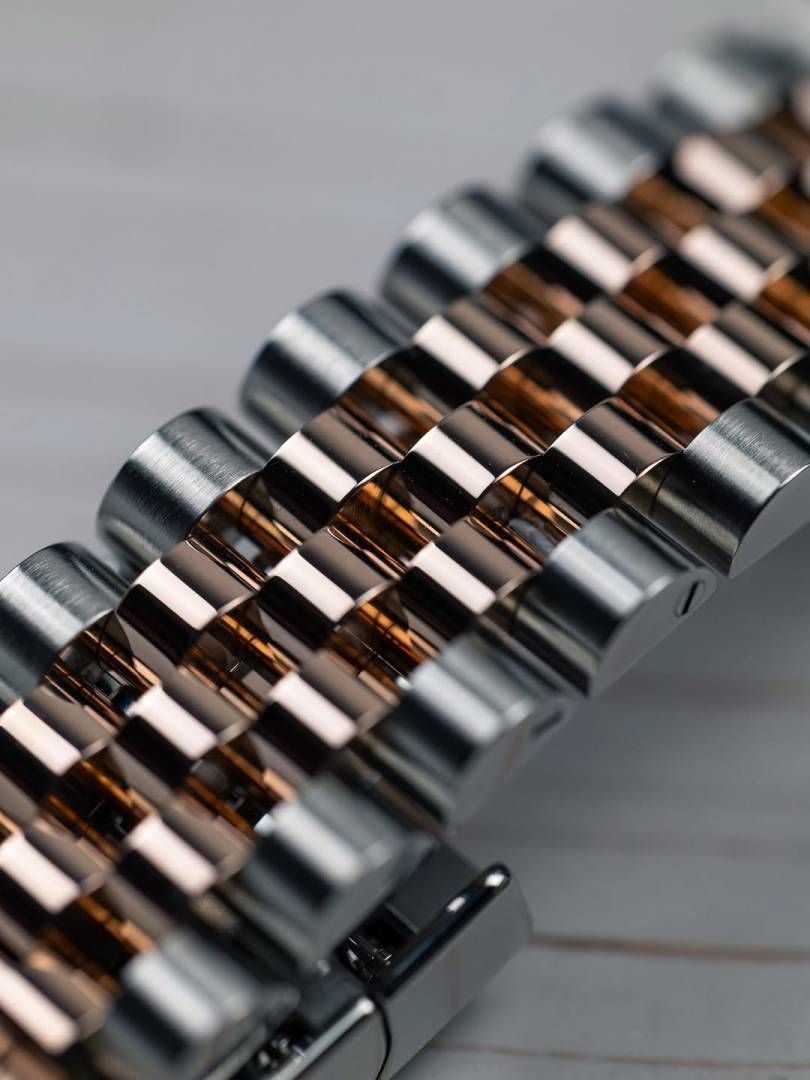 Rolee_x Oyster Perpetual Date Just 2Ton Copper Brown Diamond