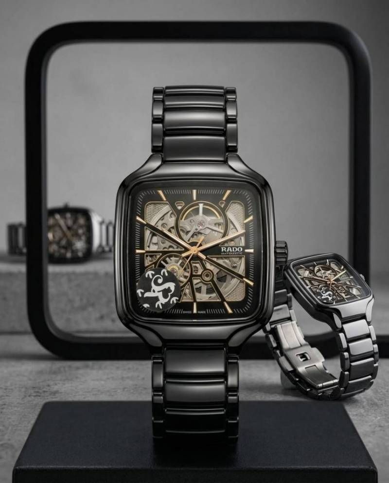 Radd_o True Square Automatic Ceramic Black-Gold