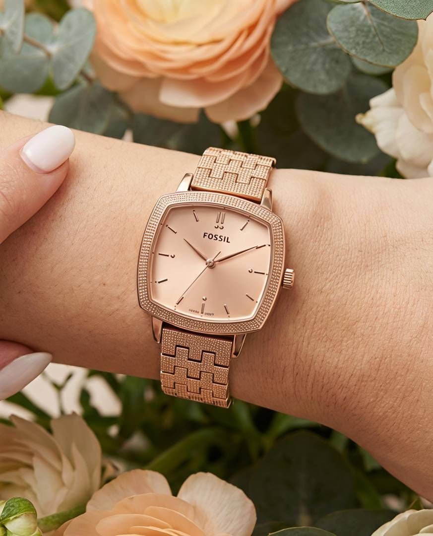 Fossii_l x Nick Jonas Ladies Rose Gold Pink