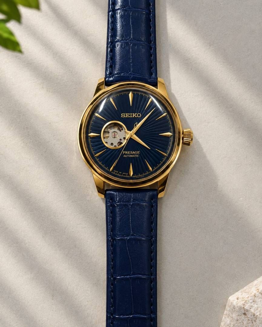 Sei.ko Presage Automatic Blue Gold Dial