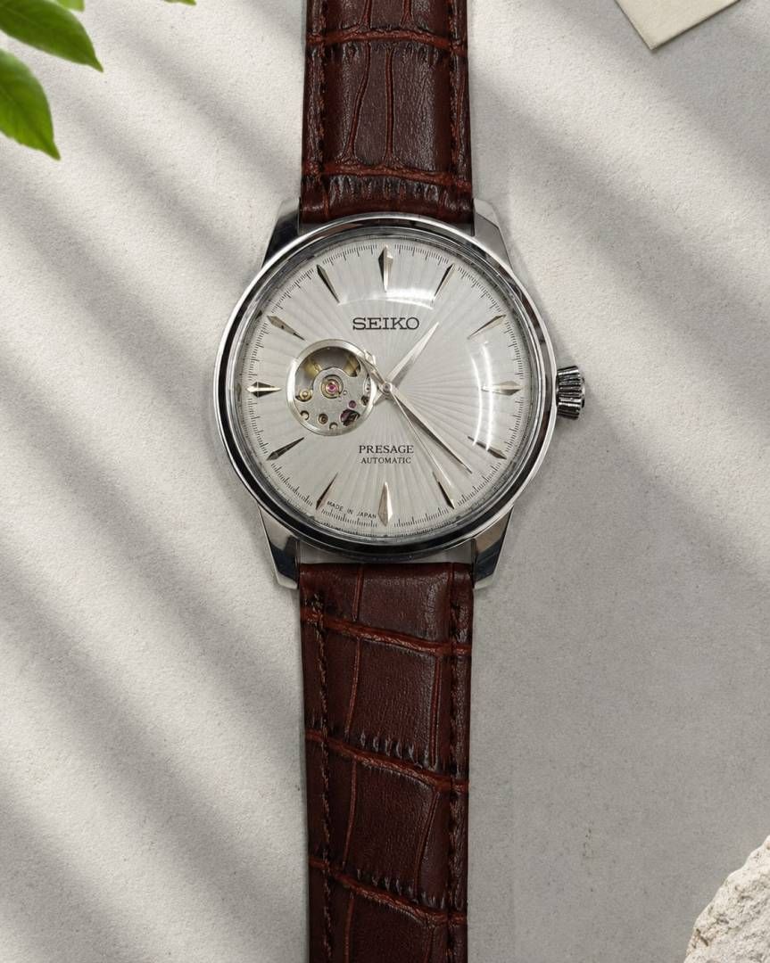 Sei.ko Presage Automatic Brown Silver White Dial