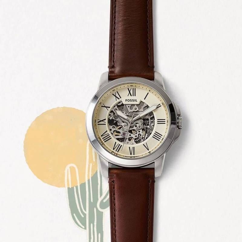Fossii_l Grant Automatic brown silver white
