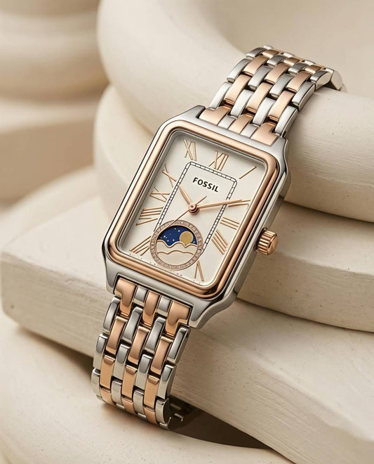 Fossii_l Raquel Sun Moon 2Ton Rose-Gold White