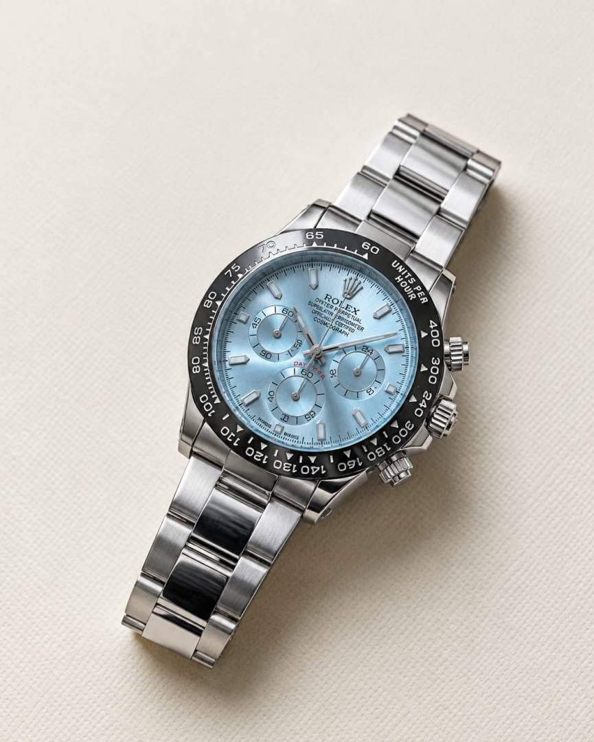 Rolee_x Oyster Perpetual Daytona Chosmograph Silver-Sky Blue