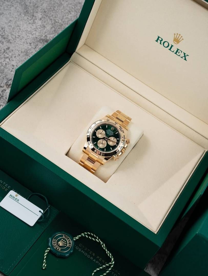 Rolee_x Oyster Perpetual Daytona Chosmograph Gold-Green-Gold Chronograph