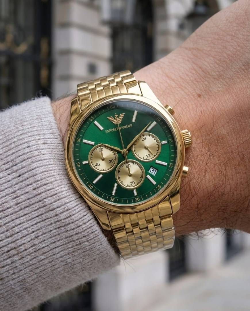 Em.porio Armaan_i AR11581 Chronograph Gold-Green