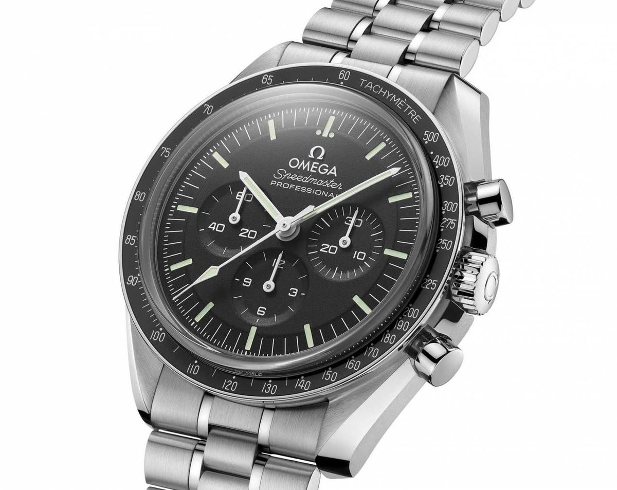 Omegha Speedmaster Moonwatch Professional silver Black Black Chronograp