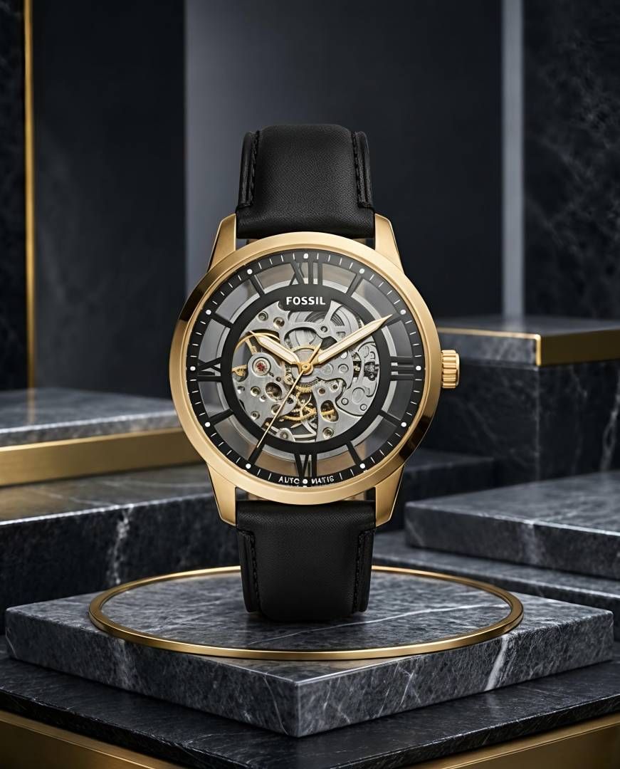 Fossii_l Townsman Black Gold black  Automatic