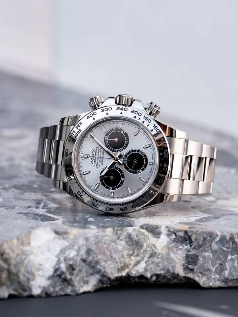 Rollex Daytona Oyster Perpetual Silver Grey Black Dial
