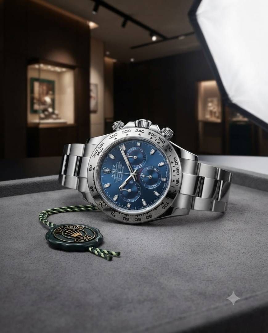 Rollex Daytona Oyster Perpetual Silver Blue
