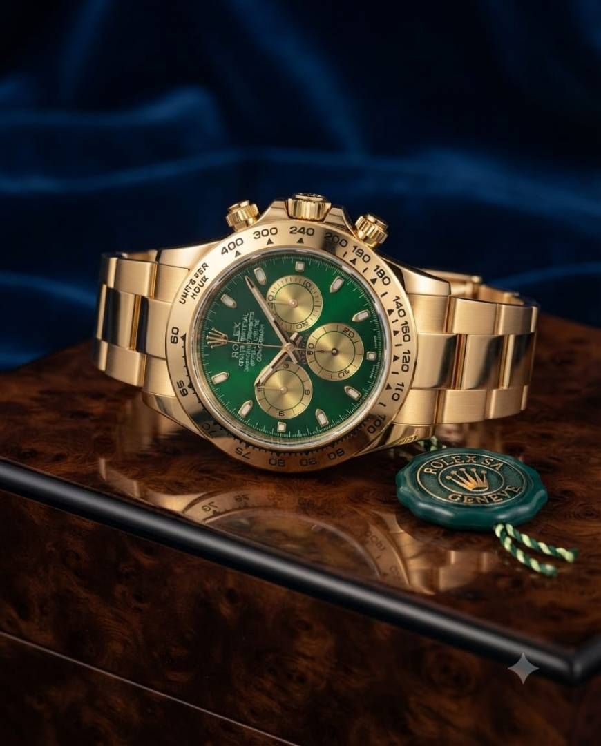 Rollex Daytona Oyster Perpetual Gold Green