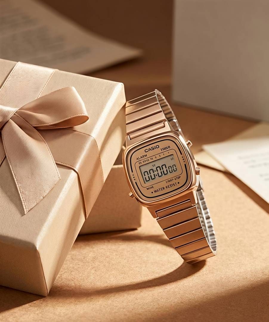 Ca.sio Womens Vintage LA670 Copper