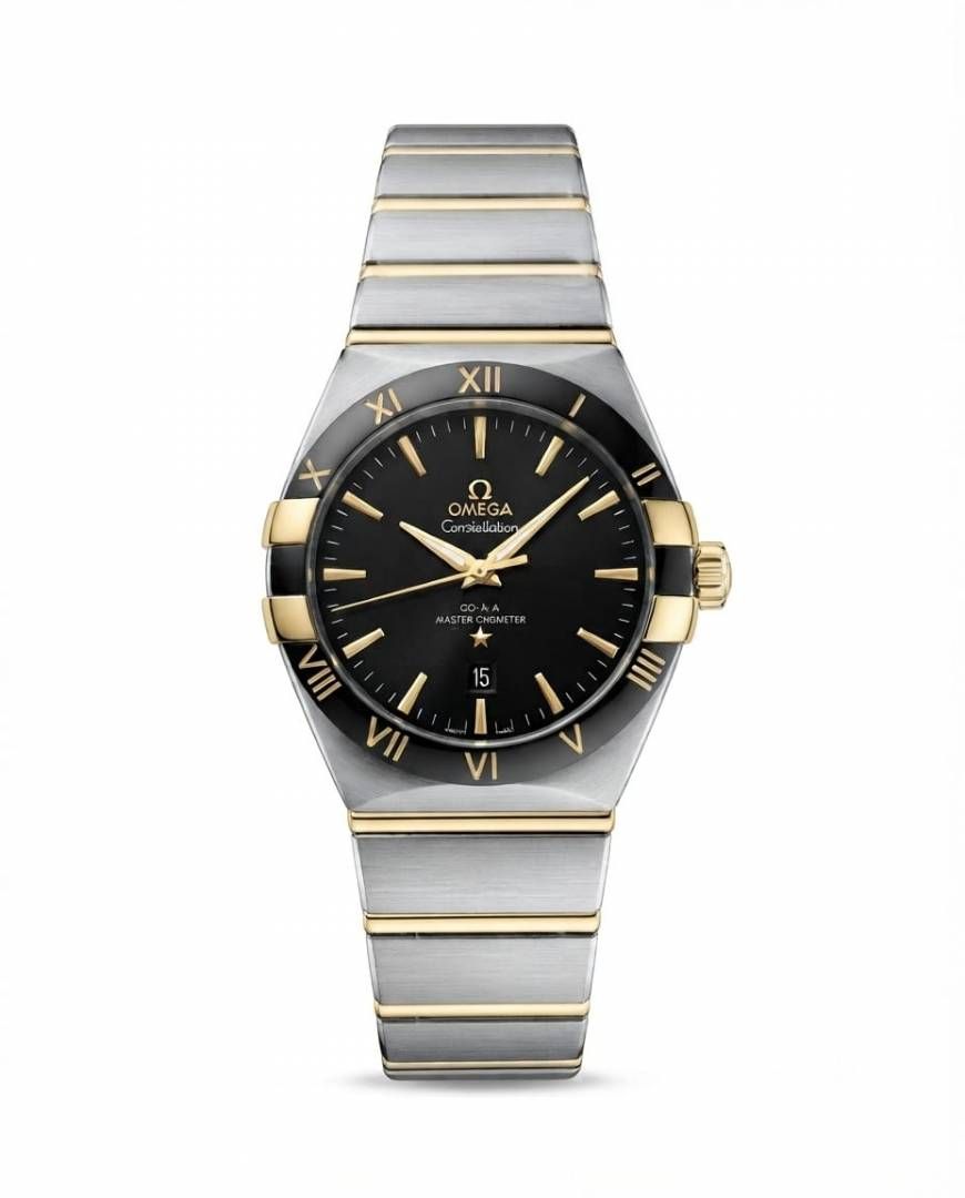 Omegg_a Constellation Co-Axial Chornometer Two Tone Black Dial