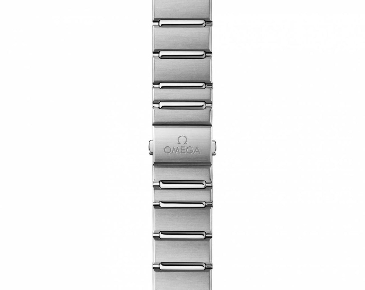 Omegha Constellation 41 mm Meteorite Watch silver white blue plan