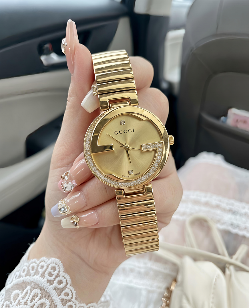 Guchi Interlocking G Gold-Gold