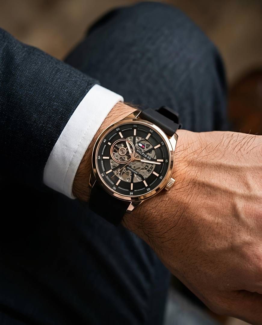 Tommmy Hilfige_r Automatic Silicon Black-Copper-Black