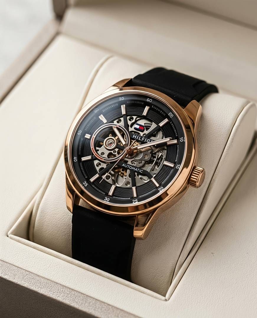 Tommmy Hilfige_r Automatic Silicon Black-Copper-Black