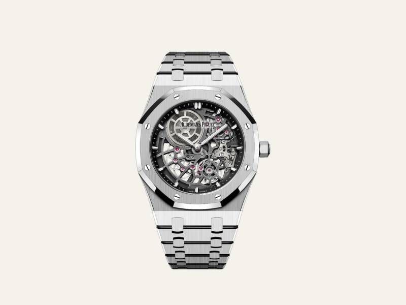 Audemar Piguet Royal Oak Jumbo Extra-Thin Openworked silver Black