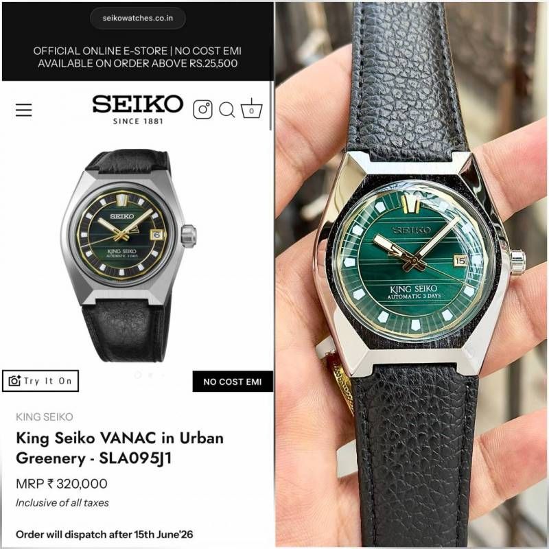 Sei.ko King Vanac Automatic black green