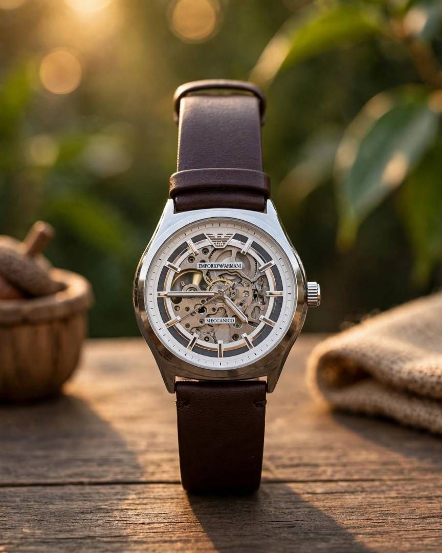 Emporio Arrwa%! Meccanico Skeleton Automatic MenSwach.